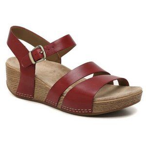 Dansko Red Leather Sandals
